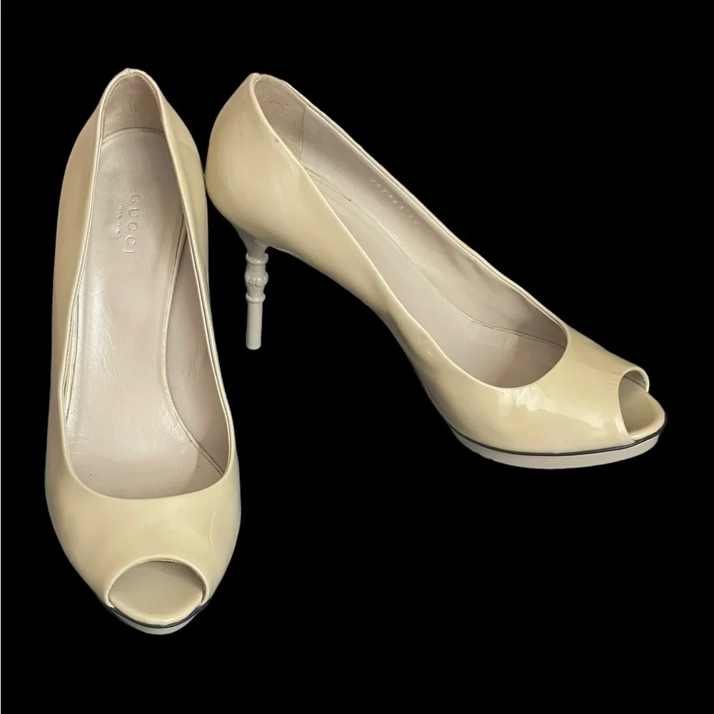 Gucci Bamboo Accent Patent Leather Pumps size  39.5 (9.5) - Picture 14 of 14